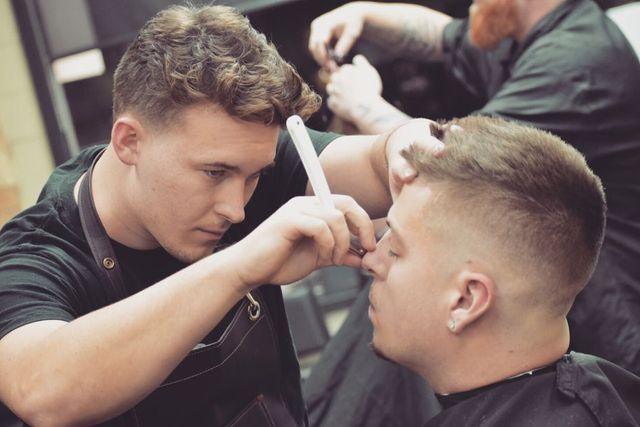 Wedding day haircut and grooming - mobile barber emergency service